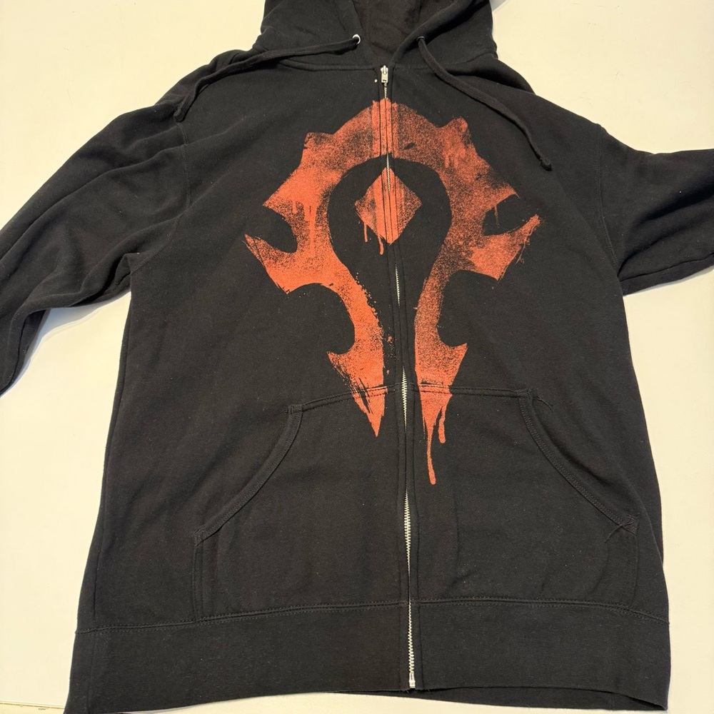 XL Men’s Vintage Blizzard World of Warcraft rare Y2K Horde Zip up Hoodie